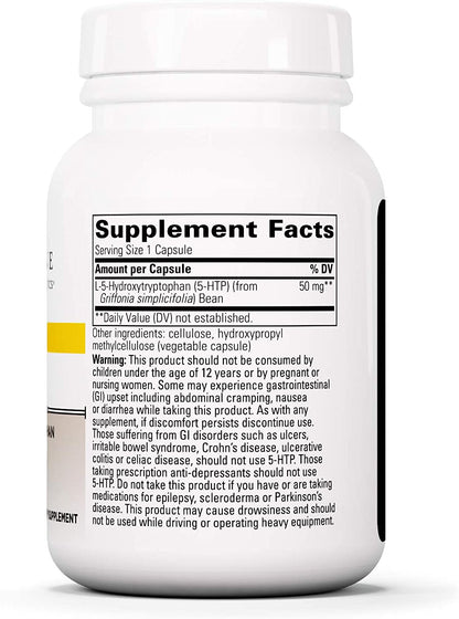 Integrative Therapeutics - 5-HTP (5-Hydroxytryptophan) - Helps With Depression and Anxiety; Supports Sleep and Positive Outlook - 60 Veg Capsules