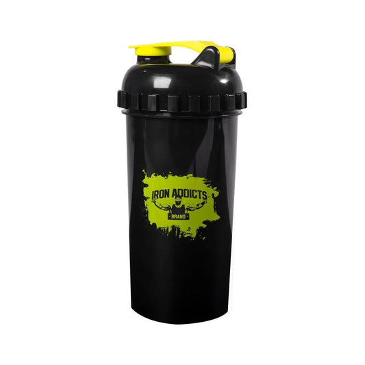 Iron Addicts (CT Fletcher Brand) Shaker Bottle, Black & Green, 25 oz (Pack of 2)