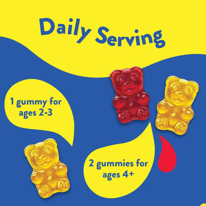 L’il Critters Gummy Vites Daily Gummy Multivitamin for Kids, Vitamin C, D3 for Immune Support Cherry, Strawberry, Orange, Pineapple and Blueberry Flavors, 190 Gummies