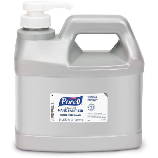 PURELL Advanced Instant Hand Sanitizer Refreshing Gel - Refill Bottle With Pump - 64 oz