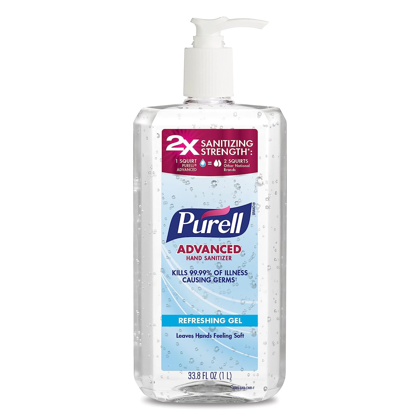 Purell Advanced Hand Sanitizer Refreshing Gel, Clean Scent, 1-Liter Pump Bottle (9632-04)