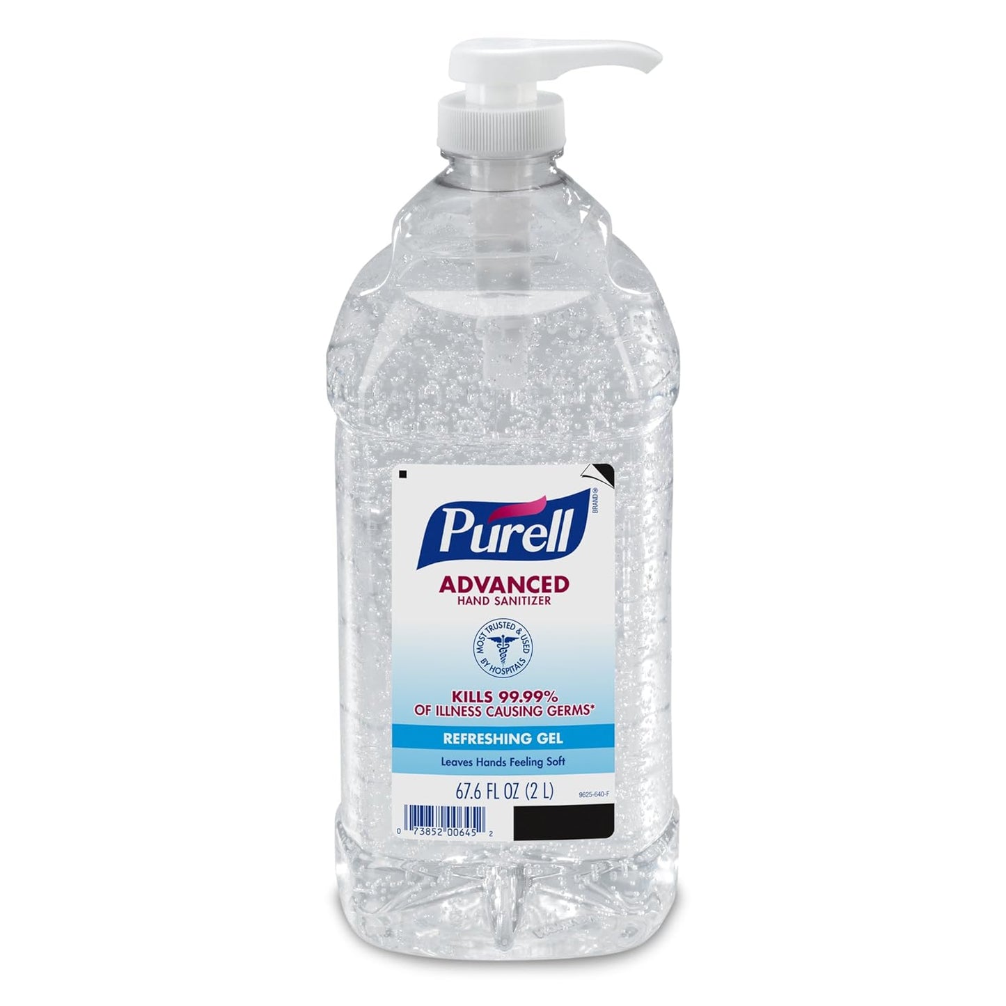 Purell Advanced Hand Sanitizer Refreshing Gel, Clean Scent, 2-Liter Pump Bottle (9625-04)