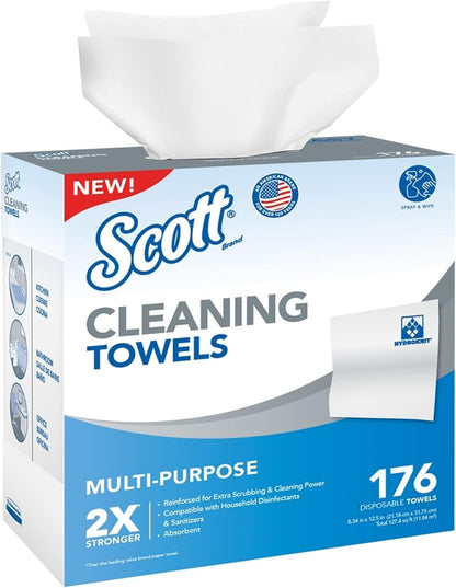 Scott - Multi-Purpose Paper Cleaning Towels, 2X Stronger -  176 Count