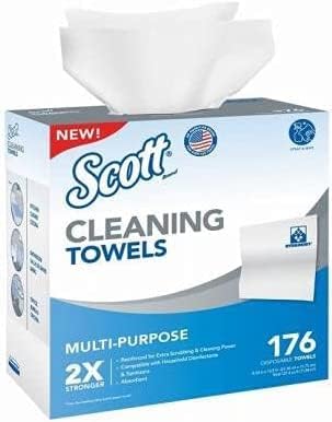 Scott - Multi-Purpose Paper Cleaning Towels, 2X Stronger -  176 Count