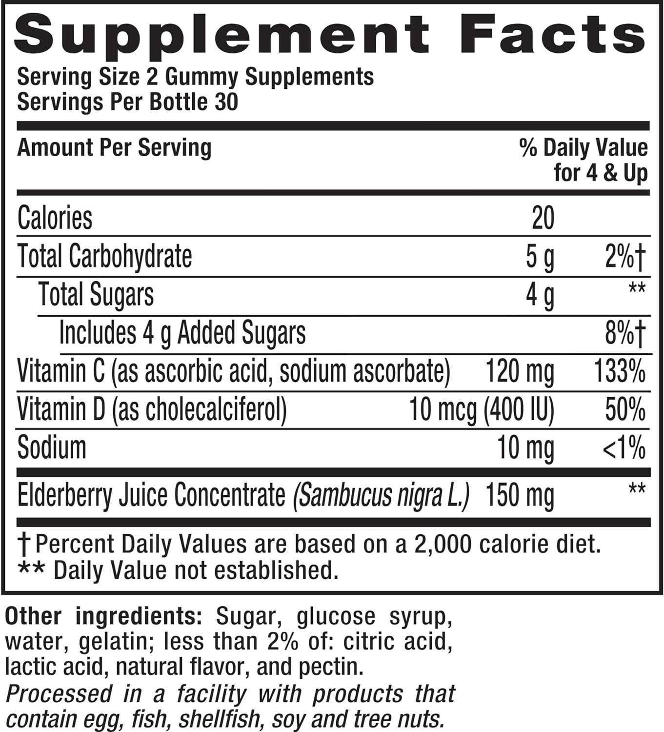 Vitafusion Kids Elderberry Gummy Vitamins, Delicious Immune Support Gummies for Kids, 60Ct